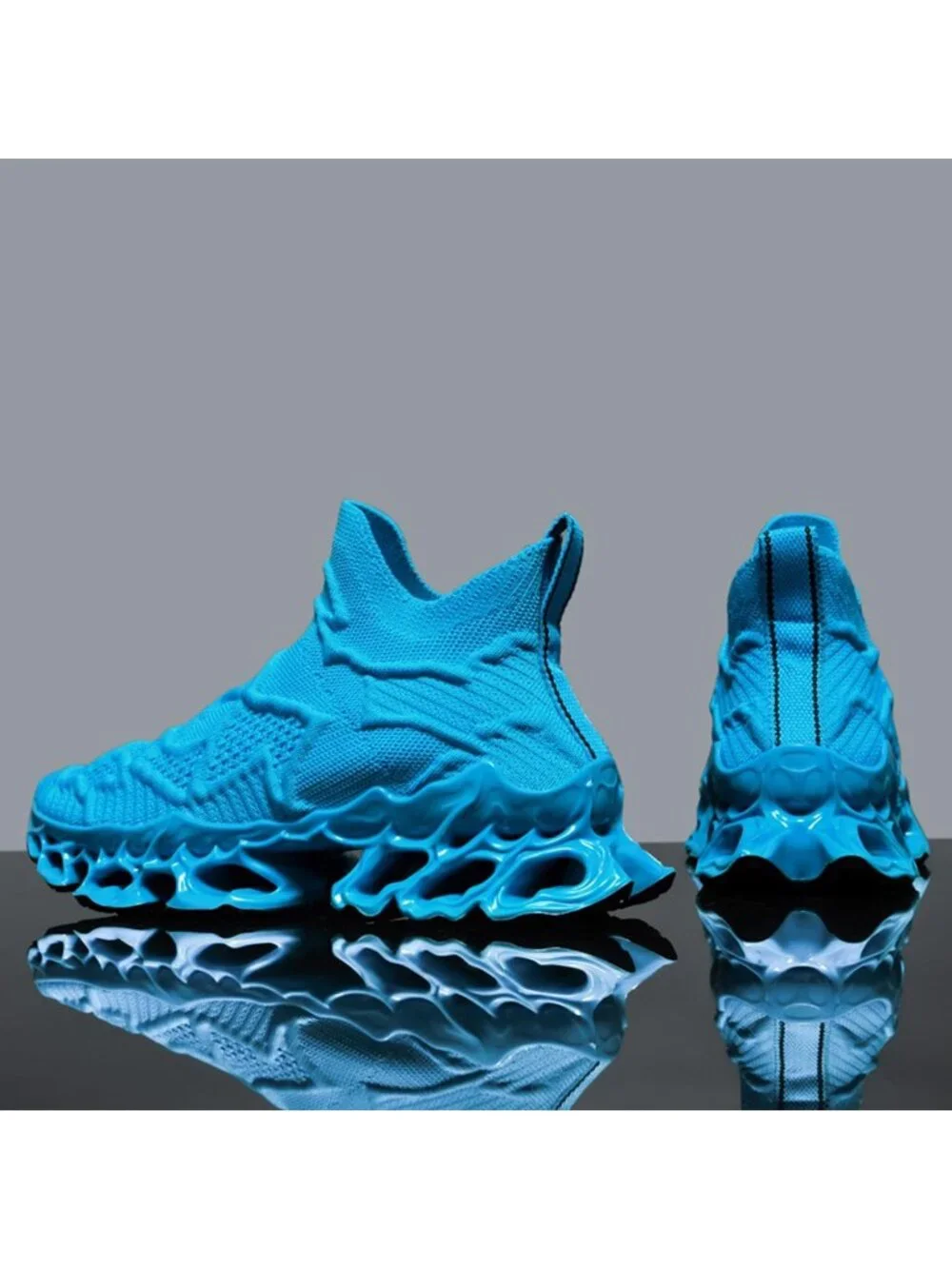 🆕Men's Blue Slip on Loafers Walking Tennis Shoes Running Blade Sneakers